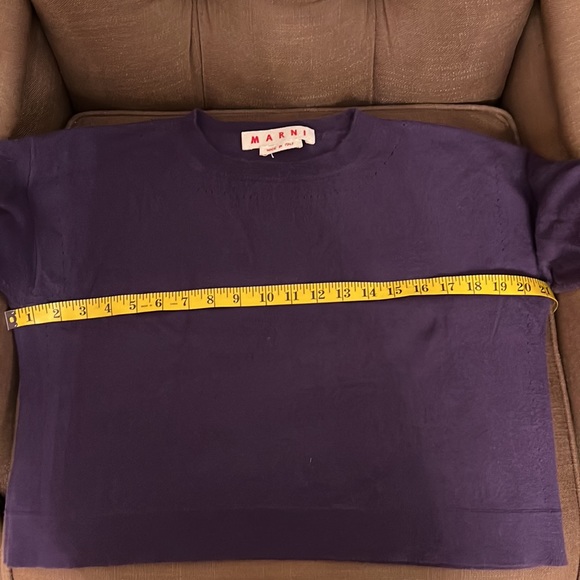 Marni Purple Crewneck Cropped Sweater size 40 - Picture 10 of 13